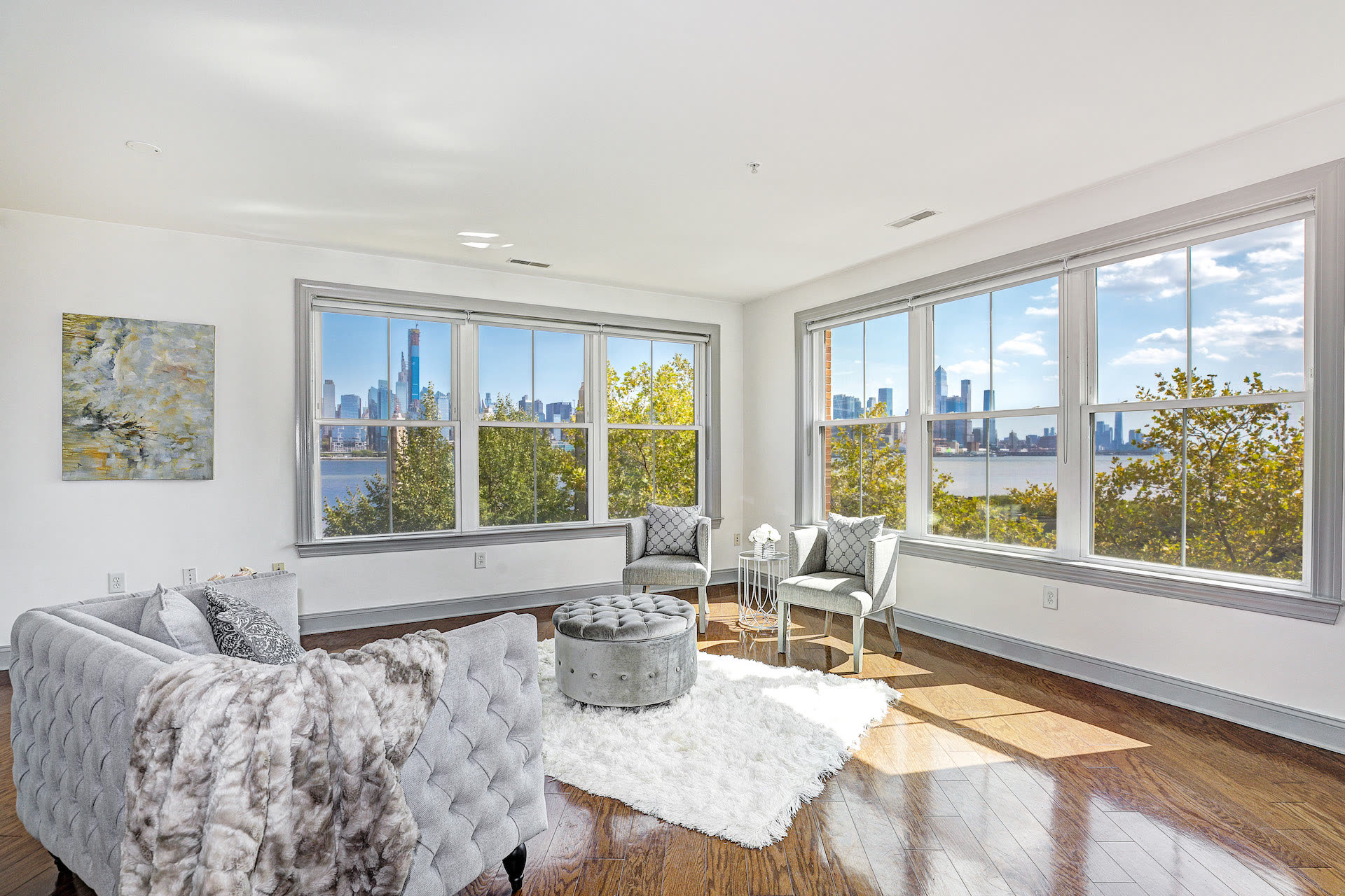 Sunlit modern living room